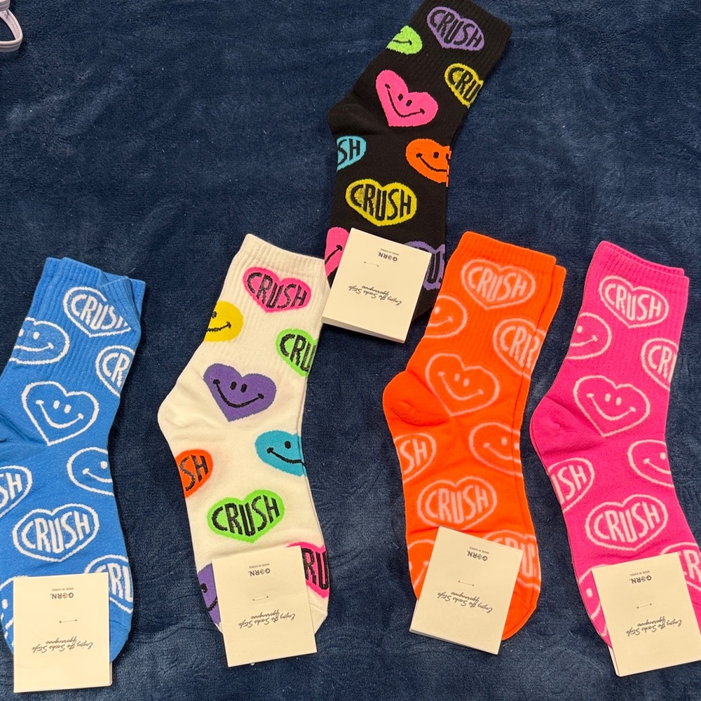 Colorful Smiley Face Socks Set